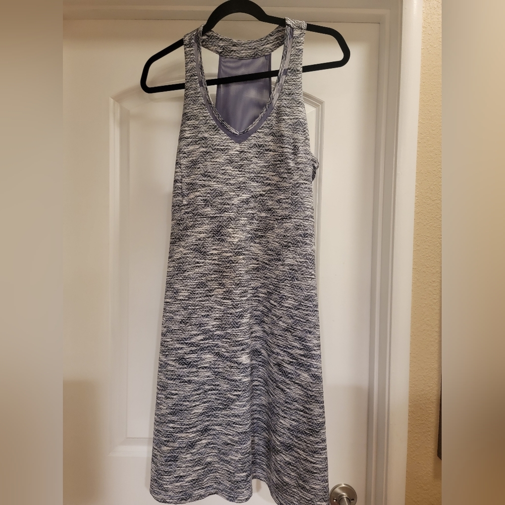 MPG Mondetta Large Purple Athletic Travel Dress Racerback Built in Bra